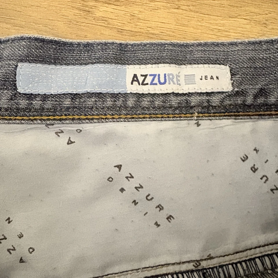 Azzure Jeans Mens Size 48x34 Blue Baggy Straight Leg Zip Pockets Love The Denim - Image 4 of 4