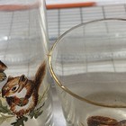 Vintage  West Virginia Glass Company WESTON Wildlife squirrel Raccoon Set 4 — photo 8