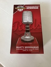 MARTY BRENNAMAN MICROPHONE STATUE-REDS HALL OF FAME- SGA-2020