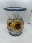 Yankee Candle Sunflower Crackle Glass Fall Large Jar Candle Holder