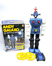 Roboter ANDY GALAXO (SUPER ROBOT BLUE FIGHTER) by BANDAI Japan 1977 boxed & work