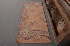 Vibrant Orange Area Rug, Authentic Vintage 2.5x5.7 ft Rug