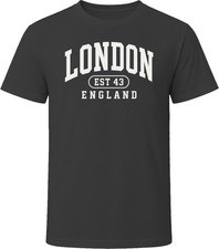 London England Established 43 Retro Varsity Holiday T Shirt