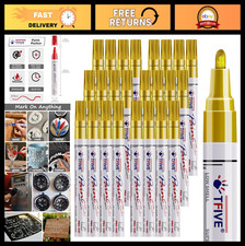 24 Pcs Gold Paint Pens Set - Oil Based, Quick Dry, Waterproof, Medium Tip Marker