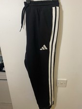 Image of Black Cotton Adidas French Terry Joggers Medium Mens Brand New