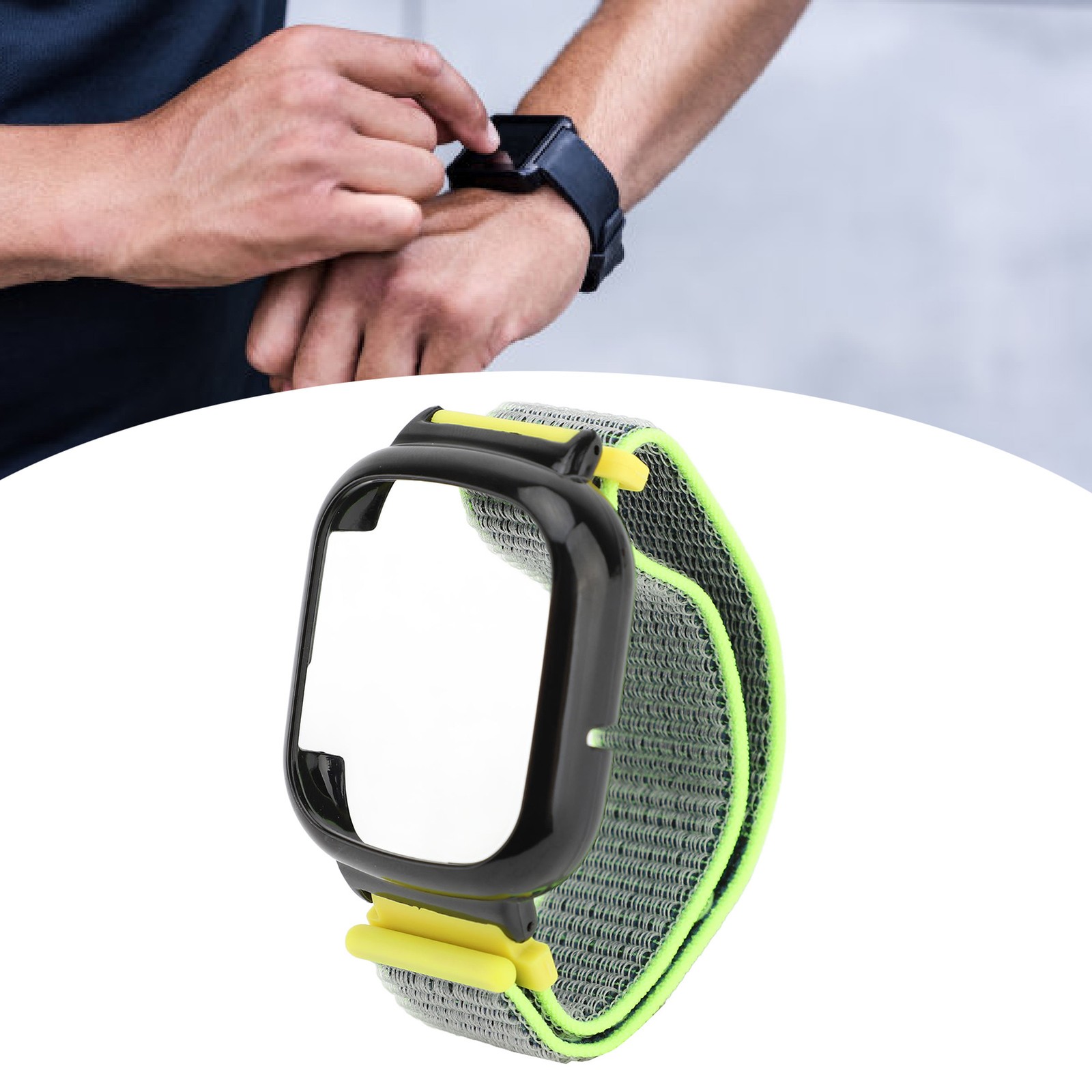 Watch Band Wristband Hook And Loop Fastener Nylon Strap Watch Strap For