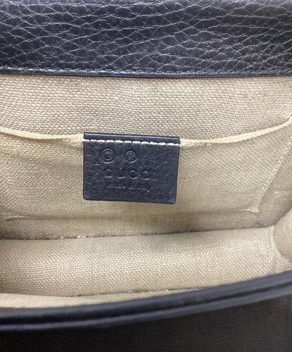 Gucci Interlocking G Chain Bag 510304 Black #TFB3401 - Picture 9 of 12