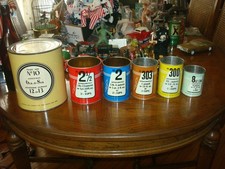 MUY RARO VENDEDOR DE LATAS AMERICAN CAN COMPANY MUESTRA 6 LATAS CANCO PARK AVE NUEVA YORK