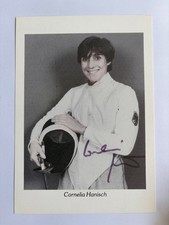 orig. sign. Autogrammkarte Fechten Degen Florett Cornelia Hanisch (2658)