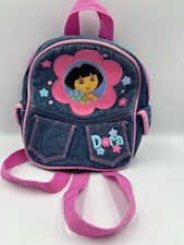 Vintage Dora The Explorer Boots Denim Backpack For Kids SMALL BAG FOR ROAD TRIPS