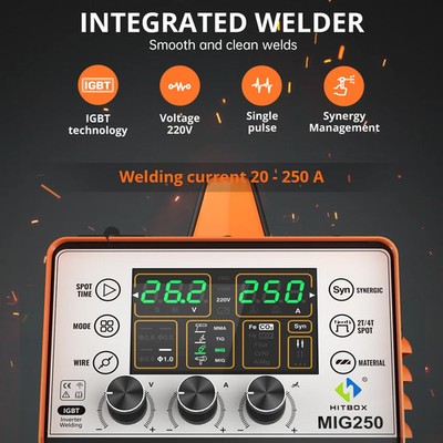 Welder MMA Lift TIG Gas/Gasless MIG Aluminum Welders 5 in 1 Digital Screen Pulse