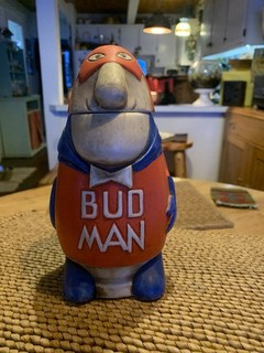 Vintage Anheuser Busch Bud Man Beer Stein Made by Ceramarte in Brazil
