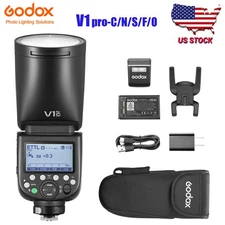 GODOX V1 Pro-C/N/S/F/O HSS Round Head Flash for Canon/Sony/Nikon/Fuji/Olympus