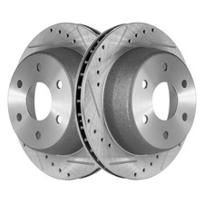 Brake Rotor Set Rear Drilled for Cadillac Escalade 2002-2006