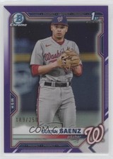 2021 Bowman Draft Chrome Purple Refractor 189/250 Dustin Saenz #BDC-14 5h0