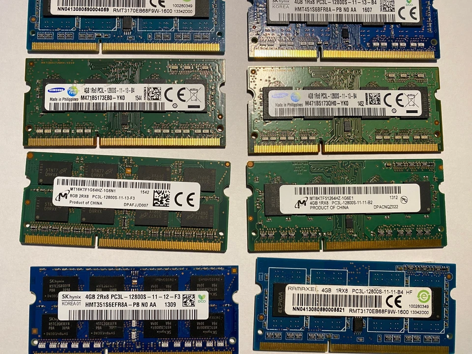 JOBLOT DDR3 PC3 LAPTOP RAM (10 X 4GB STICKS ) 40GB TOTAL MIXED SPEEDS - Image 2 of 4