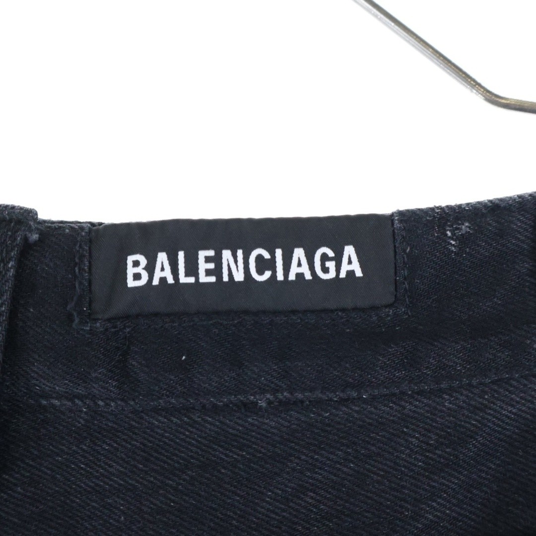 BALENCIAGA 21AW Slashed Loose Fit Pants Denim Black 662764 TBP47 Used 001d908ee9 thumbnail 6