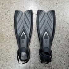 Scubapro Twin Speed Fins Gray/Black Size M-L Italy Made Open Heel
