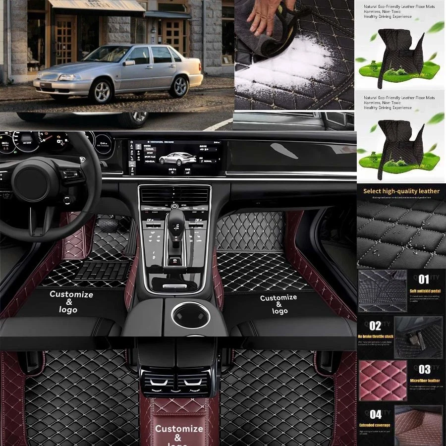 For Volvo S70 Car Floor Mats Custom Waterproof Luxury Carpets Auto Liner Foto 2 de 4