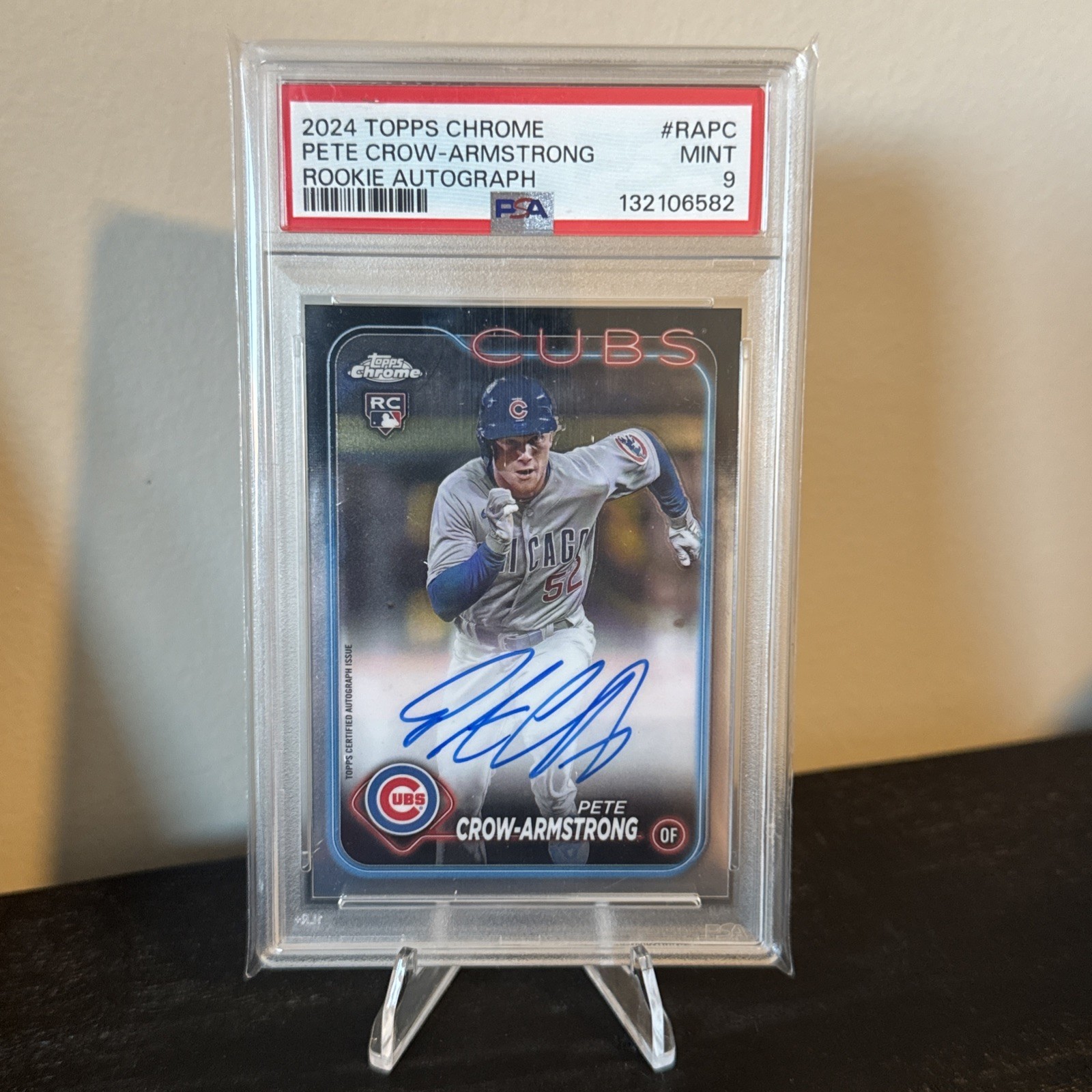 2024 Topps Chrome Pete Crow-Armstrong #RA-PC RC Auto PSA 9