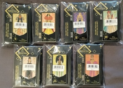 Lot of 7 Disney Ultimate Princess Collection Designer Series Hinged Pins Ariel