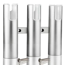 3 Tube Silver Aluminium Fishing Rod Holder Marine Rod Pod Rack 1.65 " Wider Tube