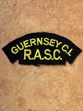 Guernsey RASC Royal Army Service Corps British Army Shoulder Title