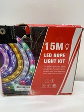 50ft 360 LED Rope Lights Outdoor, Connectable and Flexible Tube Lights with 8 Mo