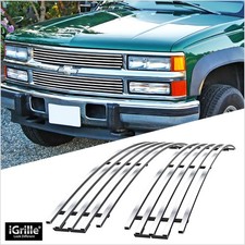 Fits 1994-1999 Ck Pickupsuburbanblazertahoe Upper Stainless Billet Grille