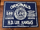 vintage metal  Lee  jeans - board  advertising store