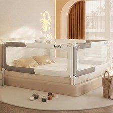 Toddler Bed Rail for King Queen Size Beds, 74.8''Lx28" Baby Bed Guard Rail