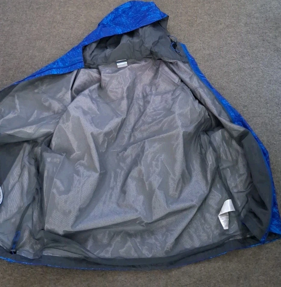 Columbia Jacket Men's 2XL Watertight Printed Hooded Waterproof Blue Full Zip - product detail image 6
