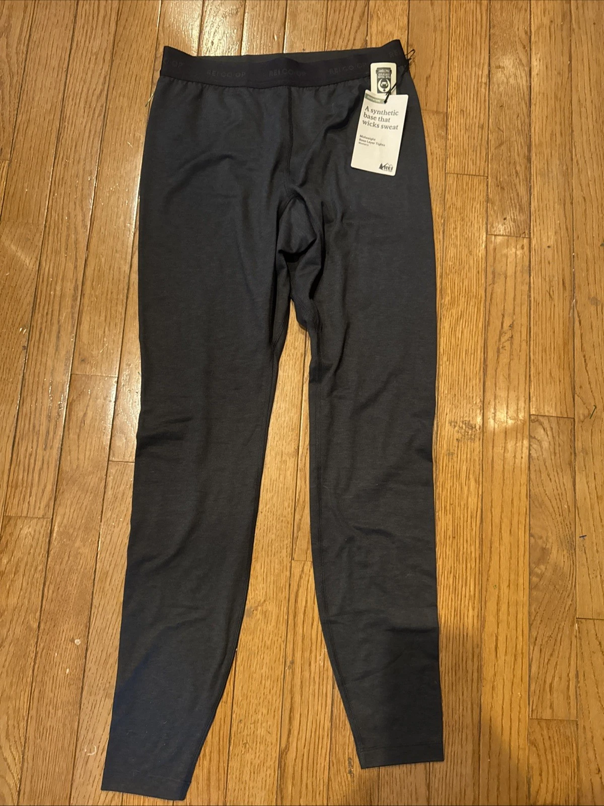 REI Co-Op Women’s Base Layer Midweight Pants Tights - Small Black Heather New