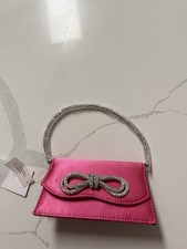 Girls Pink Bow Accent Clutch Wallet, Mini Handbag