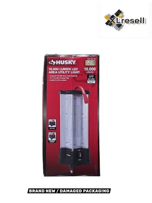 #ad Husky Portable Utility LED Area Work Light 10000 Lumen with Grounded Outlet $79.90