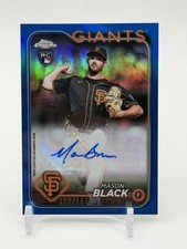 Mason Black Auto 2024 Topps Chrome Update Blue Refractor /150 #AC-MB Giants