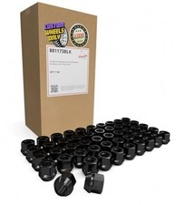 100 Pcs M14x2 14x2 Thread Open End Bulge M14 x 2.00 Black Lug Nuts - 100 Pack