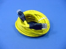 Leviton 5G455-15Y Yellow Cat5e 15ft Ethernet Cable Data Patch Cord Network Boot