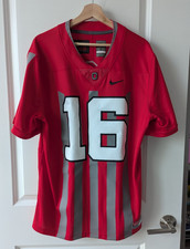 Ohio State Buckeyes Nike #16 (JT Barrett) 1916 Throwback Football Jersey - Large