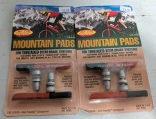 2 Sets KOOL STOP MTN BRAKE PADS THREADED MTB BIKE BLACK/SALMON DUAL-COMPOUND