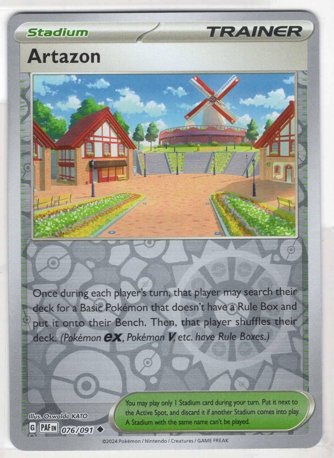 Pokemon Artazon Reverse Holo Uncommon SV: Paldean Fates 076/091 NM