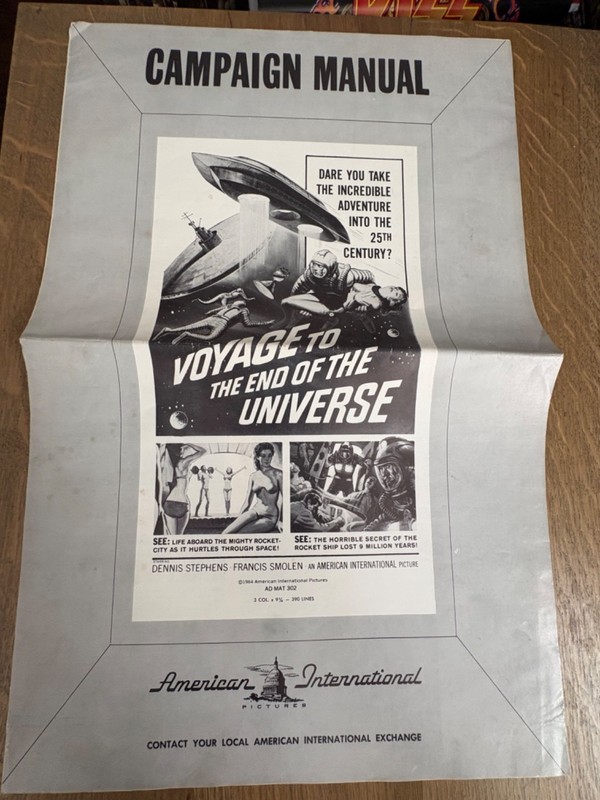 VOYAGE TO THE END OF THE UNIVERSE 1964 Pressbook  Uncut