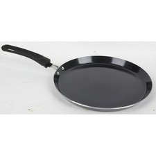 6x Crepe Pan Palermo 24cm Ceramic Induction Coated Black Frying Pan