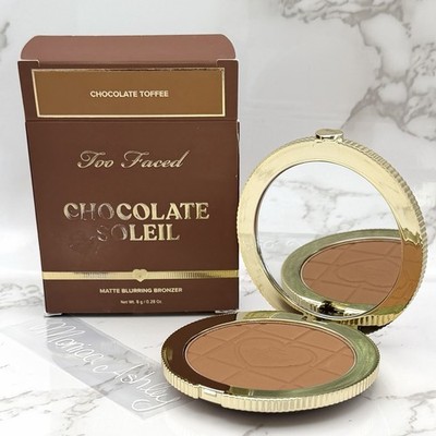 Too Faced Chocolate Soleil Matte Blurring Bronzer CHOCOLATE TOFFEE Full Size New