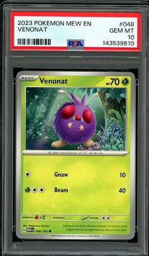 Pokemon TCG Scarlet & Violet 151 English #048 Venonat PSA 10 Low Pop