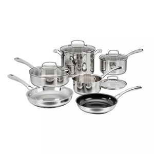 Cuisinart 10Pc Classic Stainless Steel Cookware Set