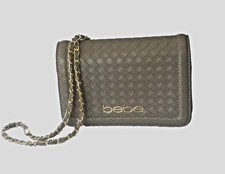 BEBE  CROSSBODY  BAG--  BEIGE WITH  BLINGY GO...