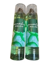 Bath  Body Works Set of 2 Bottles Cucumber Melon Fragrance Mist Spray 8 oz
