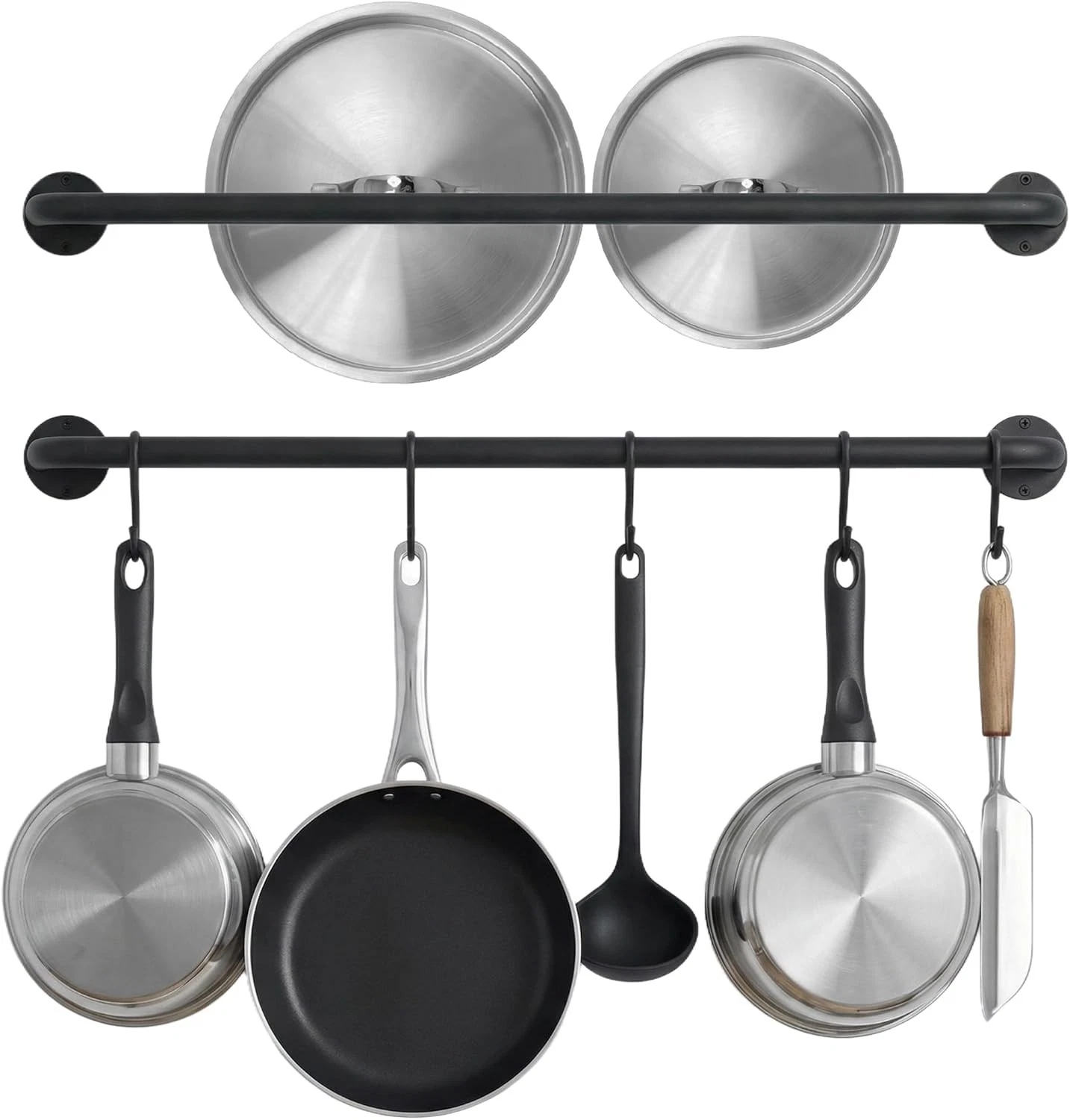 KAKIGO Kitchen Utensil Rack Organizer Wall-mounted Pot Pan Wall Hanger Holder