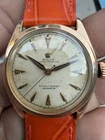 Rolex 6084 Super Oyster 18k Rose Gold 1950s Automatic Semi-Bubbleback Vintage